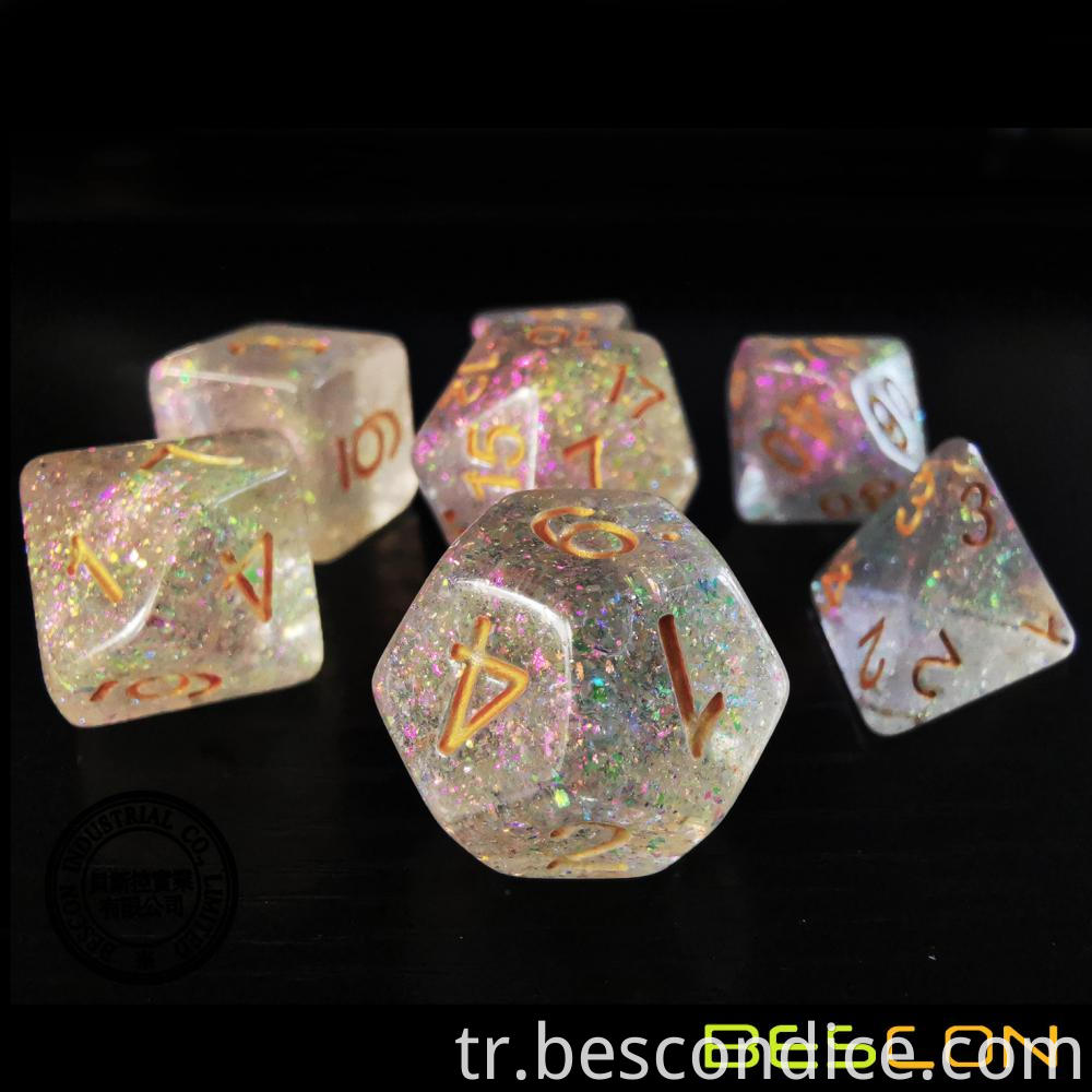 Iridecent Swirls Dice For Role Playing Game 3